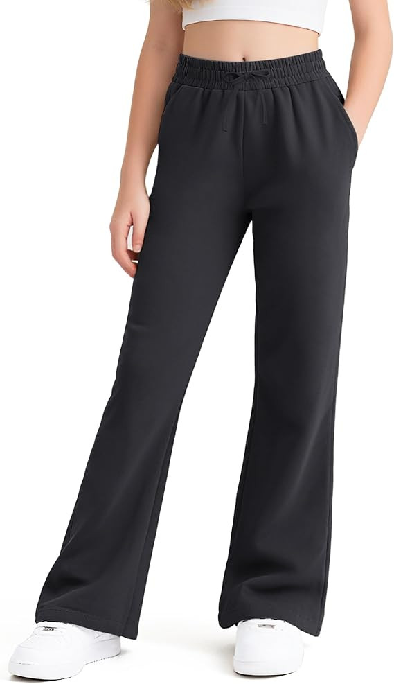 Girls Uniform Pants Flare Sweatpants Joggers Pants Preppy Clothes for Girls 7-14 Years | Amazon (US)
