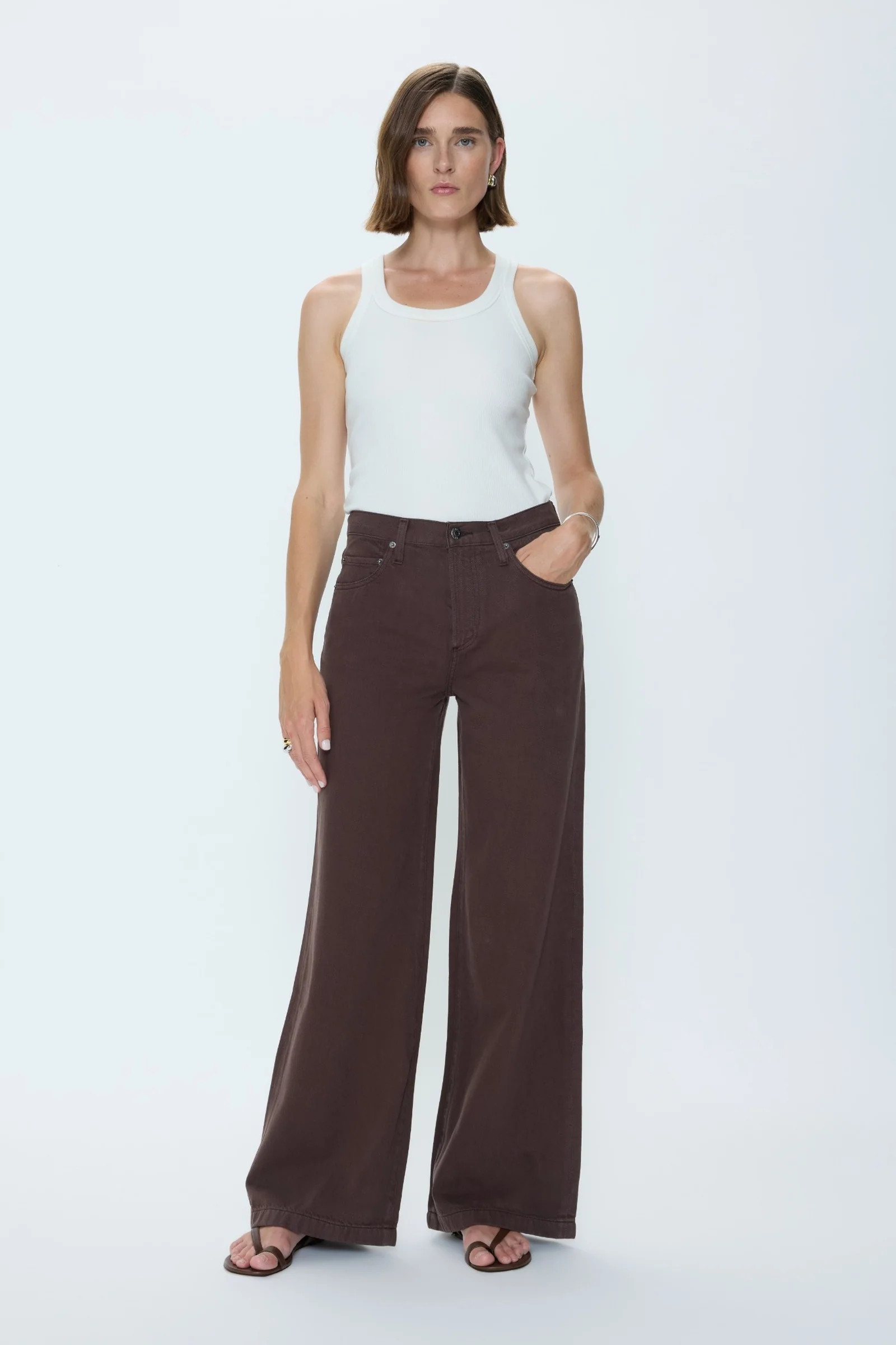 Jadyn Mid Rise Palazzo Jean - Bruna | Pistola Denim