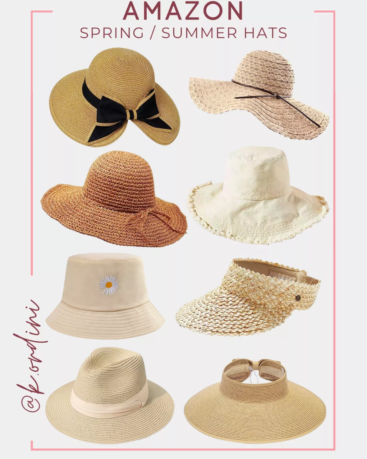 FURTALK Summer Beach Sun Hats for Women Wide Brim Foldable Floppy
