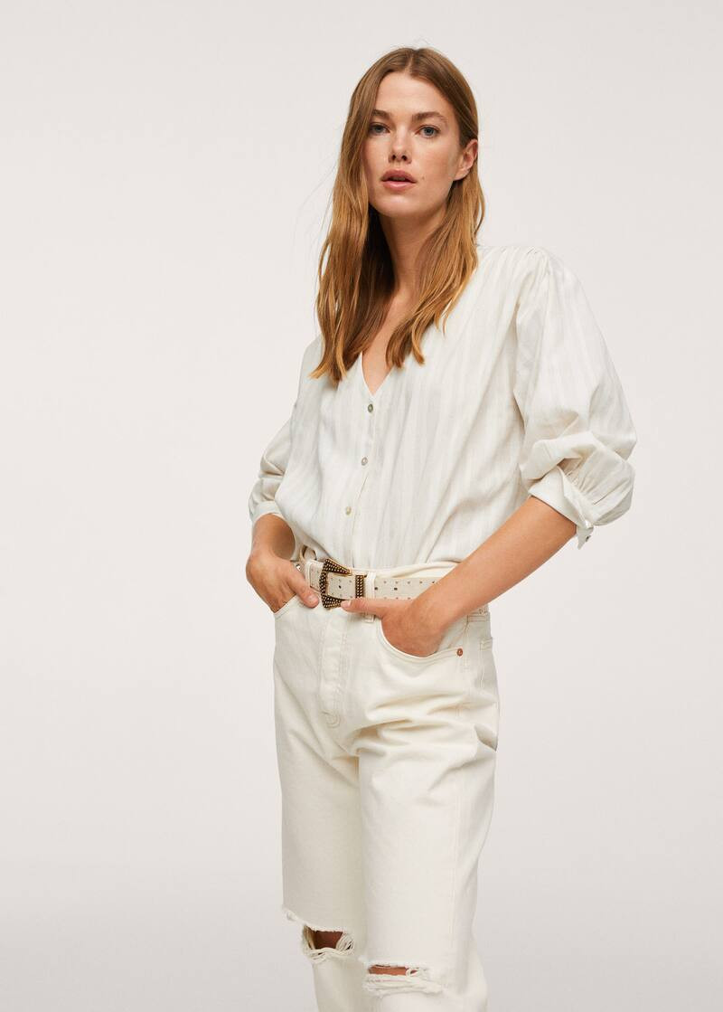 Search: white blouse (53) | Mango USA | MANGO (US)