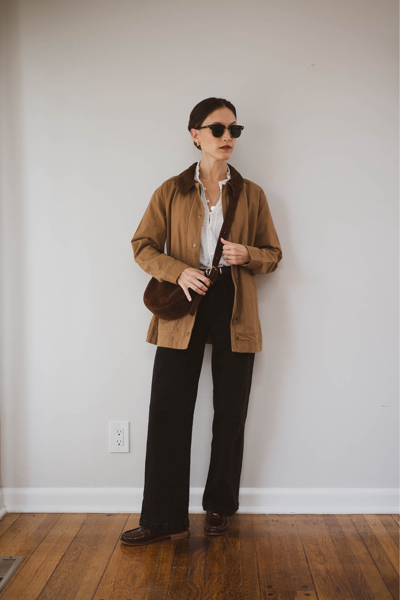 Fall Capsule: Day Four 🍂

Faherty top, TTS, XS. Old Navy Jacket, XS, TTS, size up if you plan to layer with sweaters. Madewell jeans currently 25% off, 24, I took my smaller size. Frēda Salvador loafers, TTS, currently 20% off with code FALLFRIENDS, otherwise use code STITCHANDSALT15 for 15% off your first purchase. Madewell bag. Quince sunglasses. Makena hoops from Sela Designs, code ASHLEYROHR10 for 10% off. Mila Coin Necklace from Sheena Marshall Jewelry, code STITCHANDSALT for $10 off  

#LTKSaleAlert #LTKSeasonal #LTKOver40