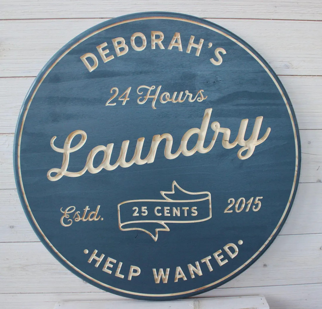 Personalized Laundry Room Sign: Custom Farmhouse Decor - Etsy | Etsy (US)