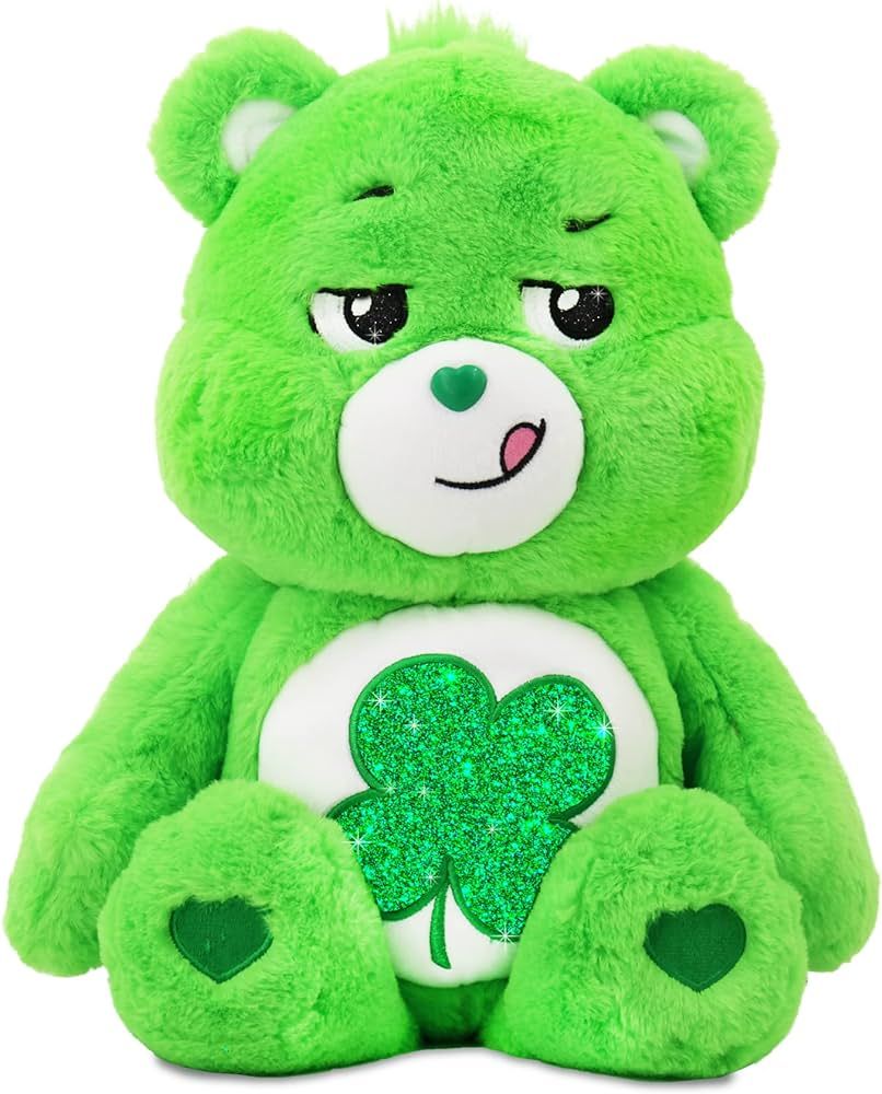 Care Bears 18" Plush - Good Luck Bear with Glitter Belly Badge - Soft Huggable Material! | Amazon (US)