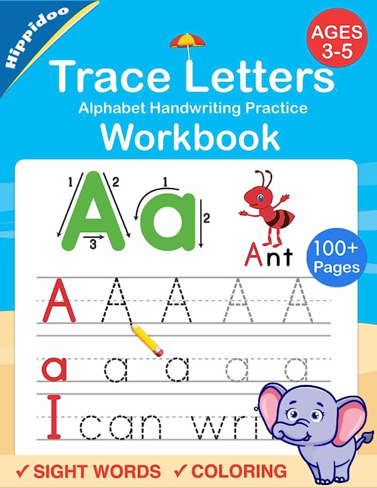 Trace Letters: Alphabet Handwriting Practice workbook for kids: Preschool writing Workbook with S... | Amazon (US)