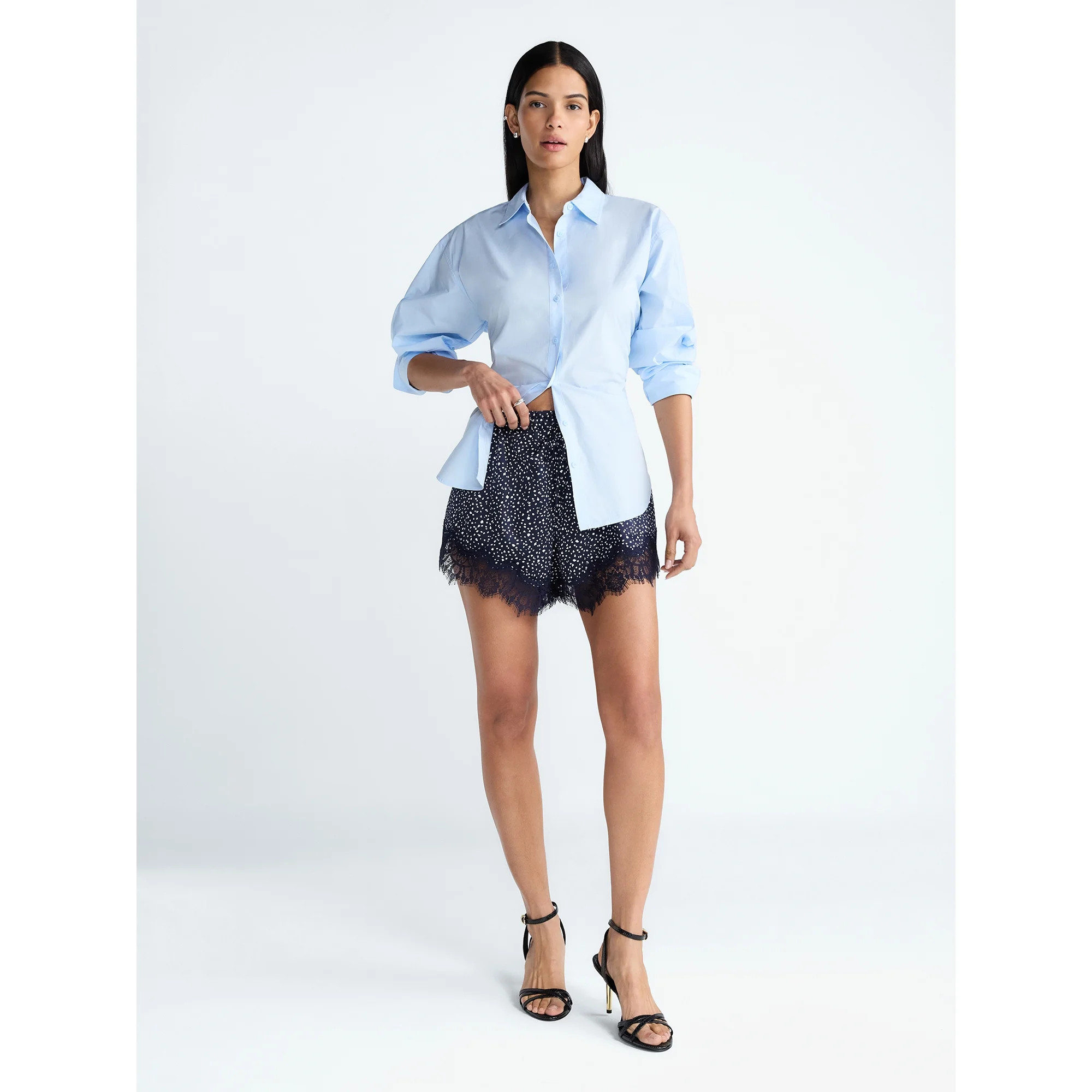 Devil Wears Prada Scoop Collection Women's Lace Trim Shorts, 4'' Inseam, Sizes XS-XXL | Walmart (US)