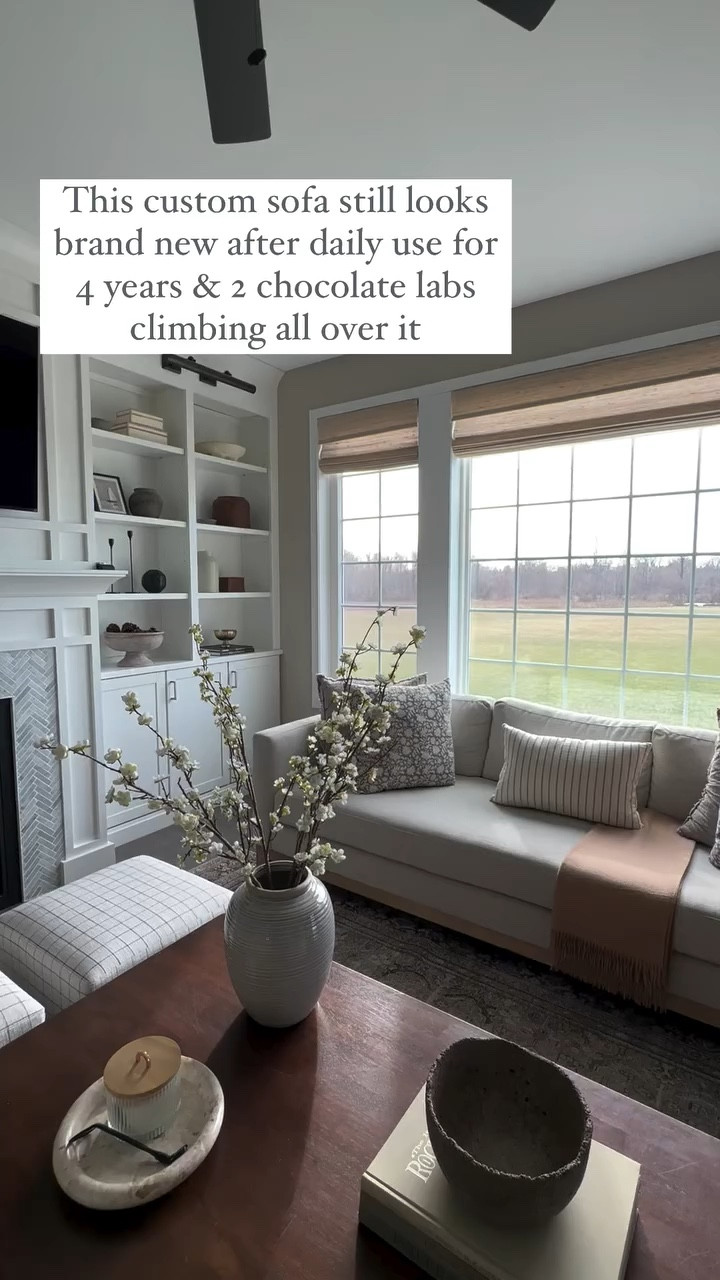 Want a custom sofa that has held up for years in a home with daily use and 2 chocolate labradors? 

Comment “sofa” for all of the details and shop affordable home decor www.lakemistandlabrador.com