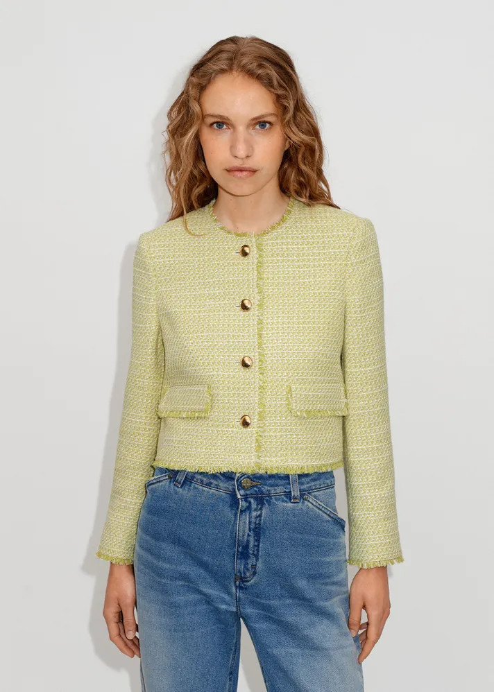 Italian Tweed Cropped Jacket | ME + EM