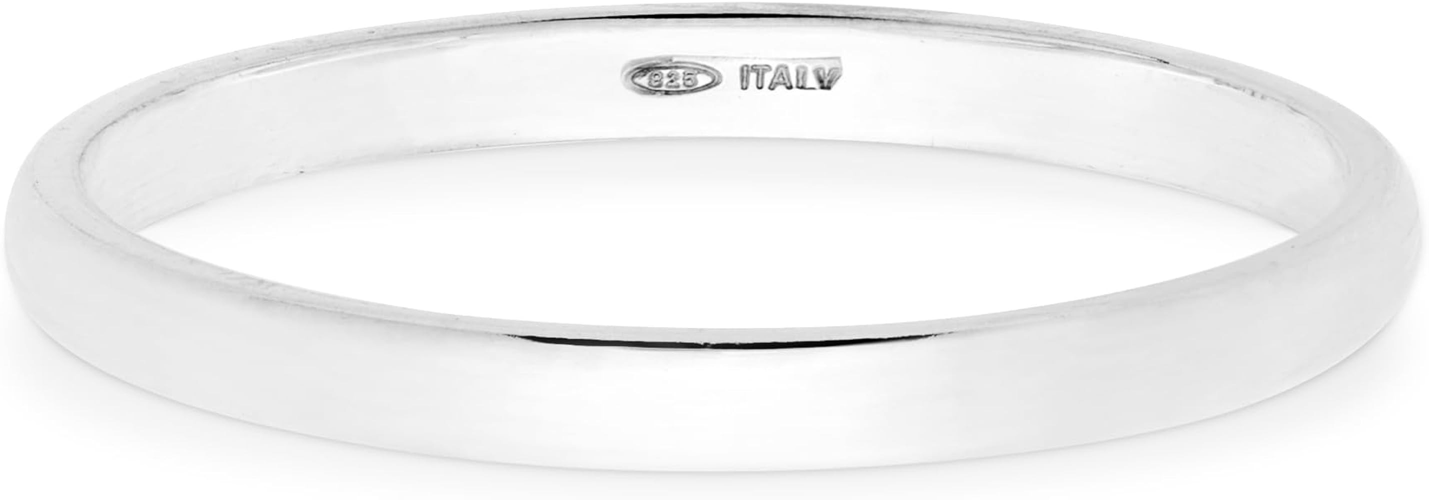 Miabella 925 Sterling Silver Comfort Fit Dome Band Ring 2mm, 4mm, 6mm for Women or Men, Made in I... | Amazon (US)