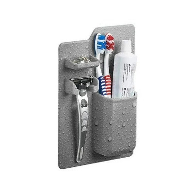 LunaLulinlk Silicone Toothbrush Holder, Wall Mounted Toothbrush Holder Storage Organizer Items Shower Razor Holder for Bathroom (Grey) | Target