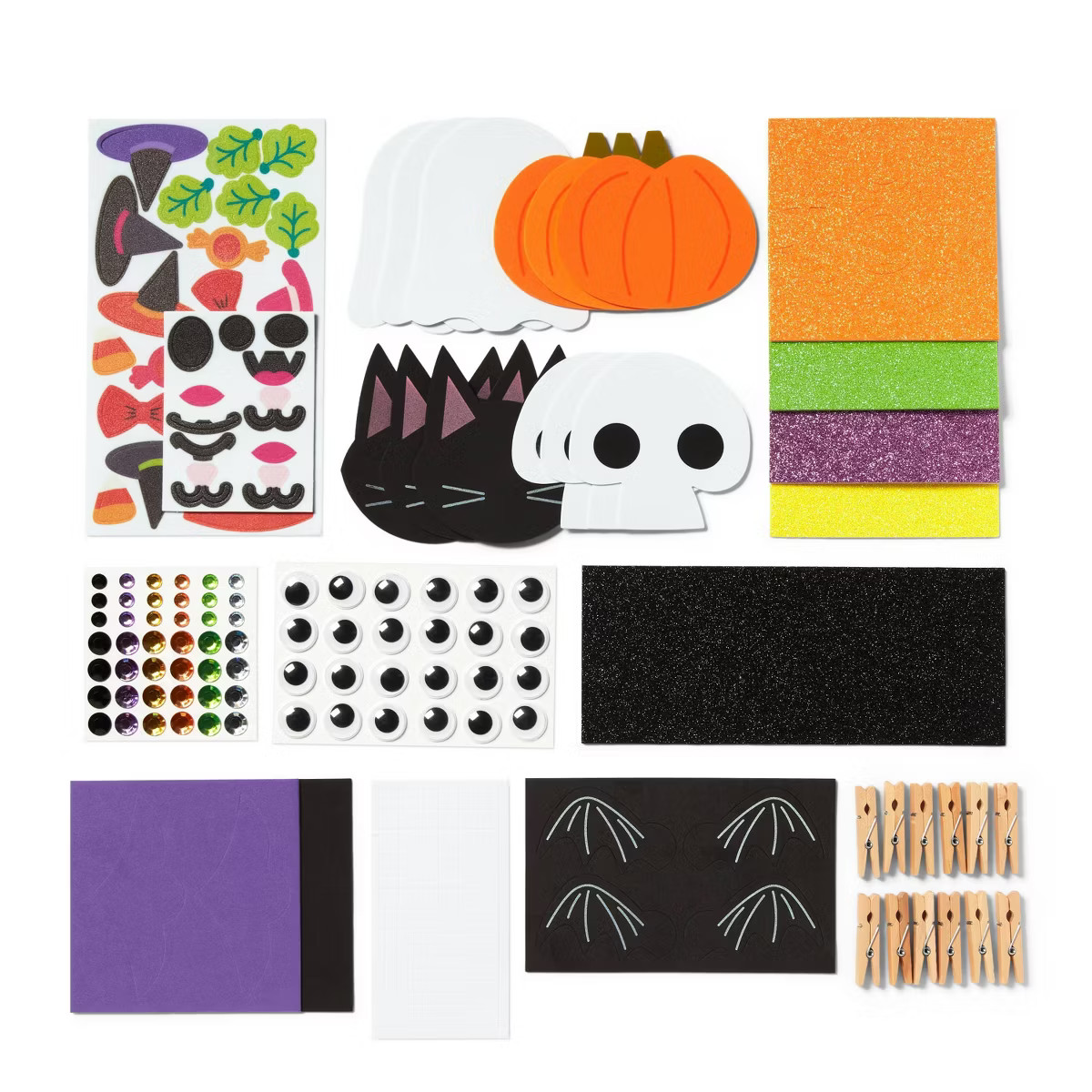 12ct Halloween Characters Foam Platter Craft Kit - Mondo Llama™ | Target