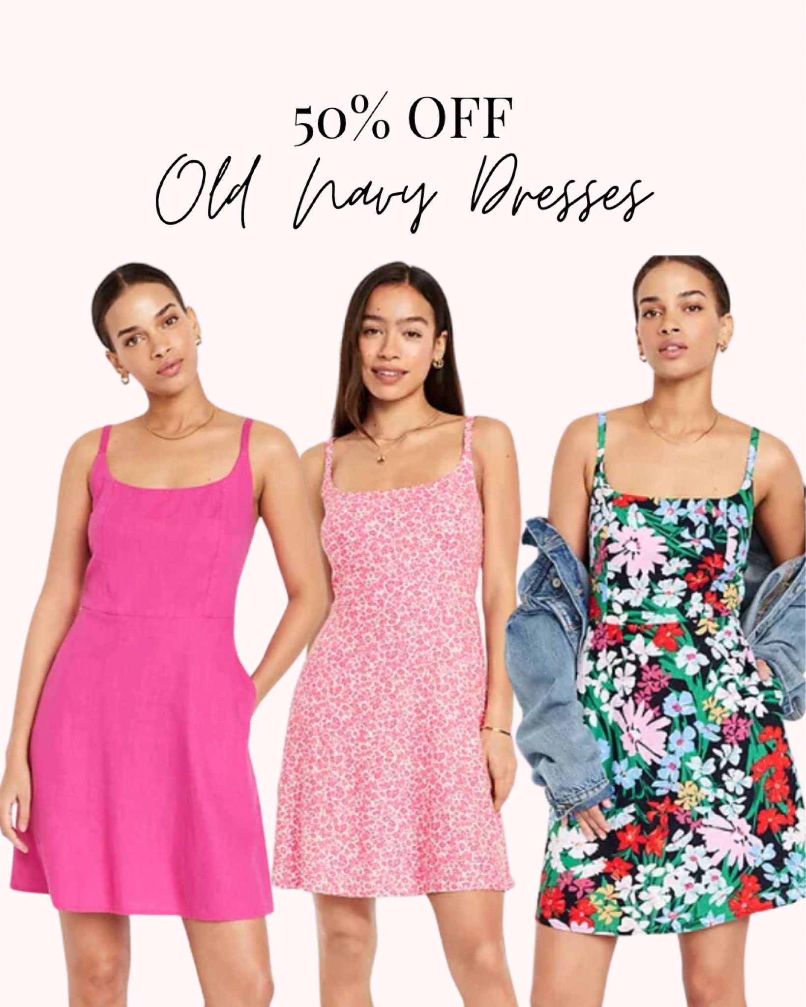 Shop spring dresses 50% off at Old Navy! 

#LTKsalealert #LTKSpringSale #LTKSeasonal