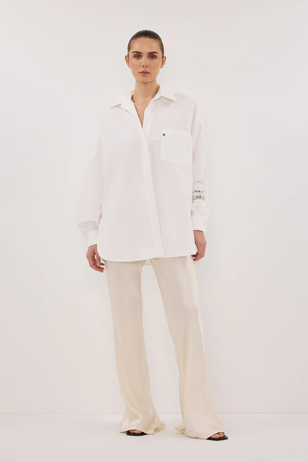 RHEA WHITE OVERSIZED COTTON SHIRT | DISSH