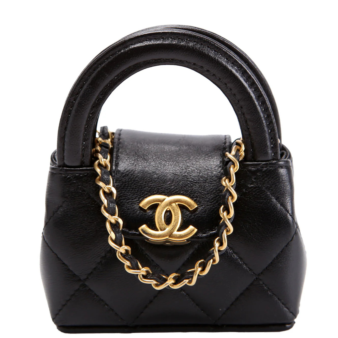 Mini Kelly Bag Charm Black | Keeks Designer Handbags