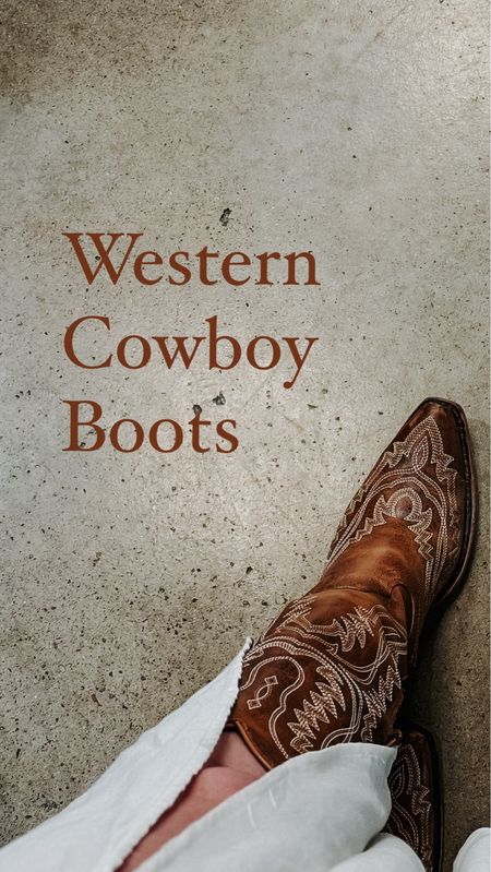 My favorite western cowboy boots! Perfect for country concert outfits and spring/summer fits with denim shorts! 

#cowboyboots #springoutfit #concert 

#LTKstyletip #LTKshoecrush #LTKSeasonal