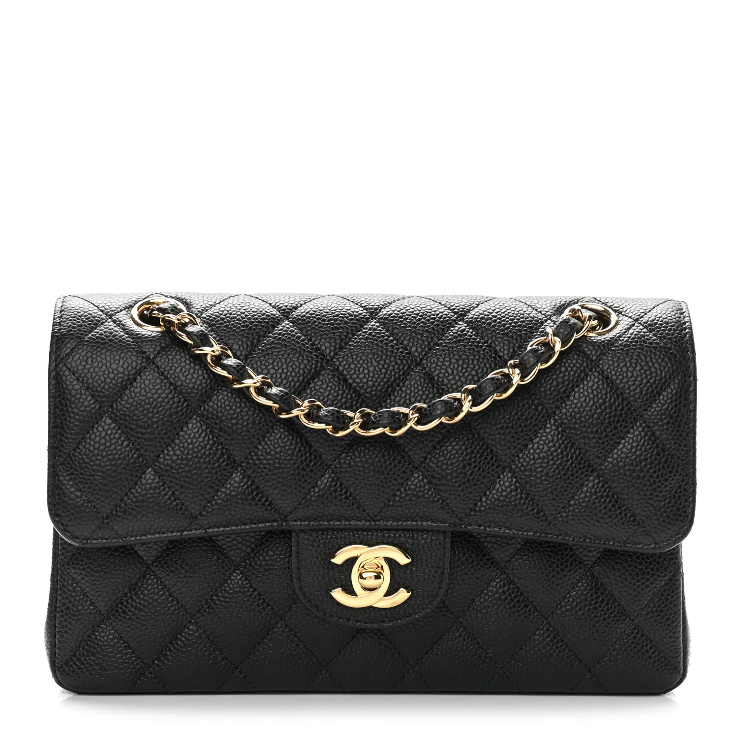 CHANEL Caviar Quilted Small Double Flap Black | FASHIONPHILE | Fashionphile