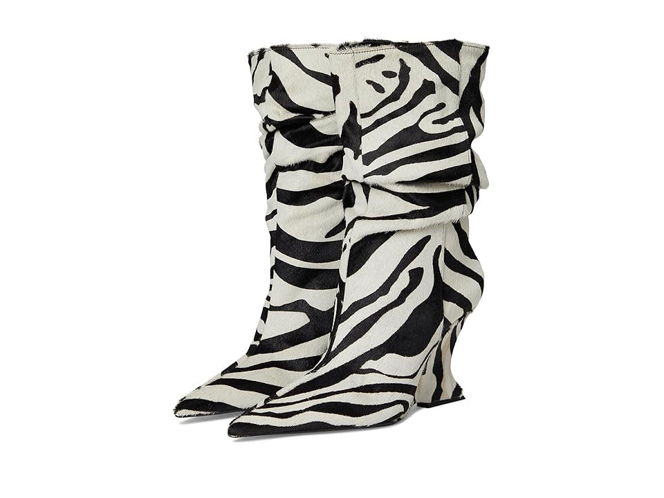 Schutz Siena Slouch Women's Boots Zebra Print : 9.5 M, Suede | Zappos