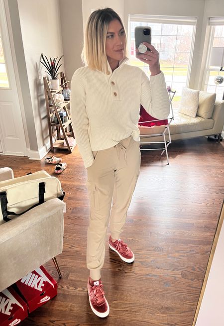 Felt cute, might clean the mess and put away the laundry next time. 📸 #neutrals #pinksneakers #targetstyle