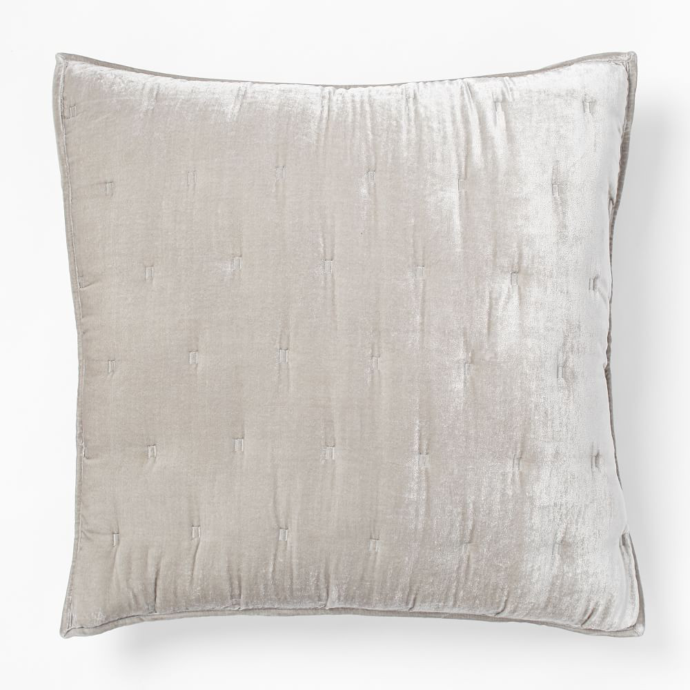 Lush Velvet Tack Stitch Quilt &amp; Shams | West Elm (US)
