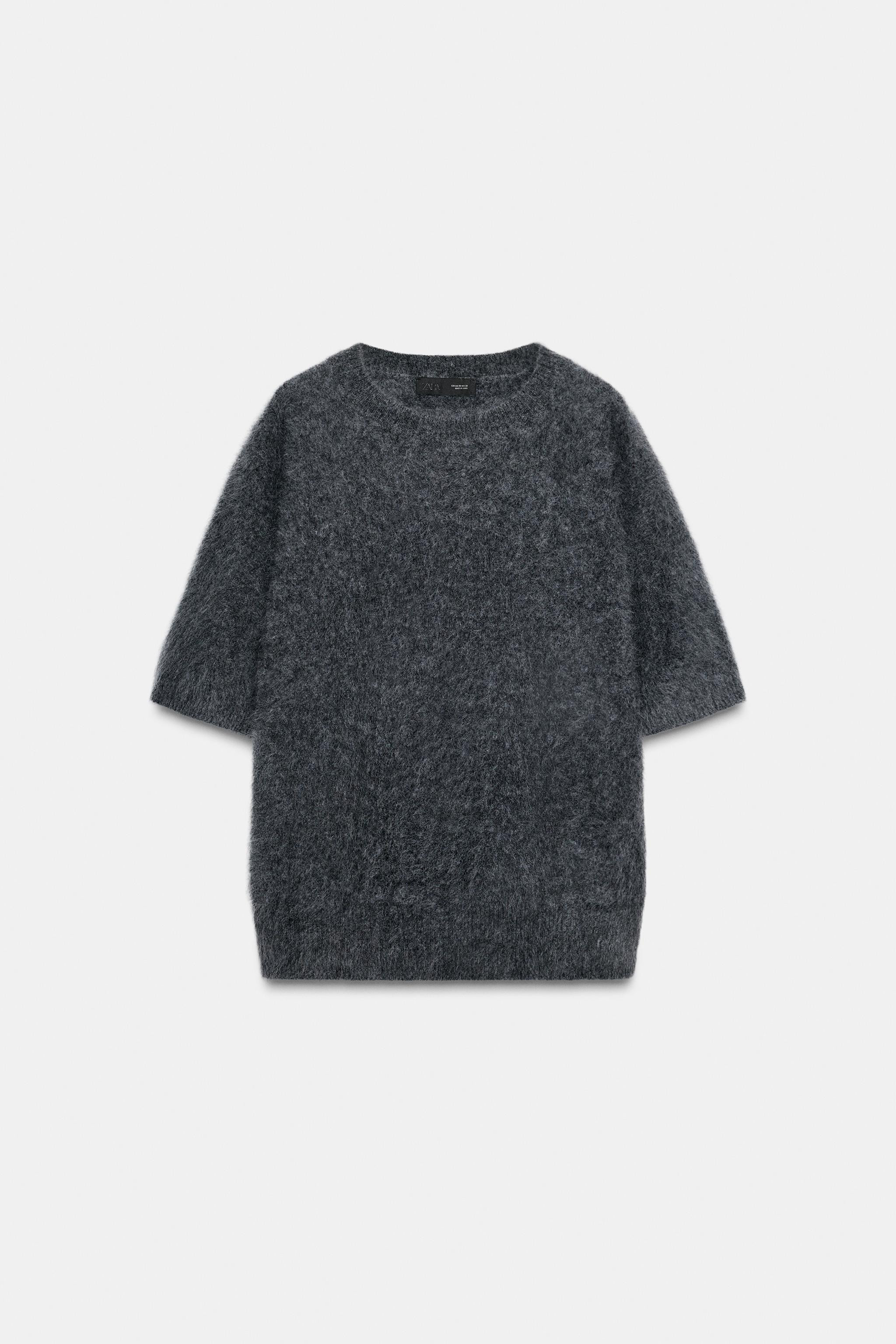 100% WOOL OVERSIZED SHORT SLEEVE JUMPER | Zara US
