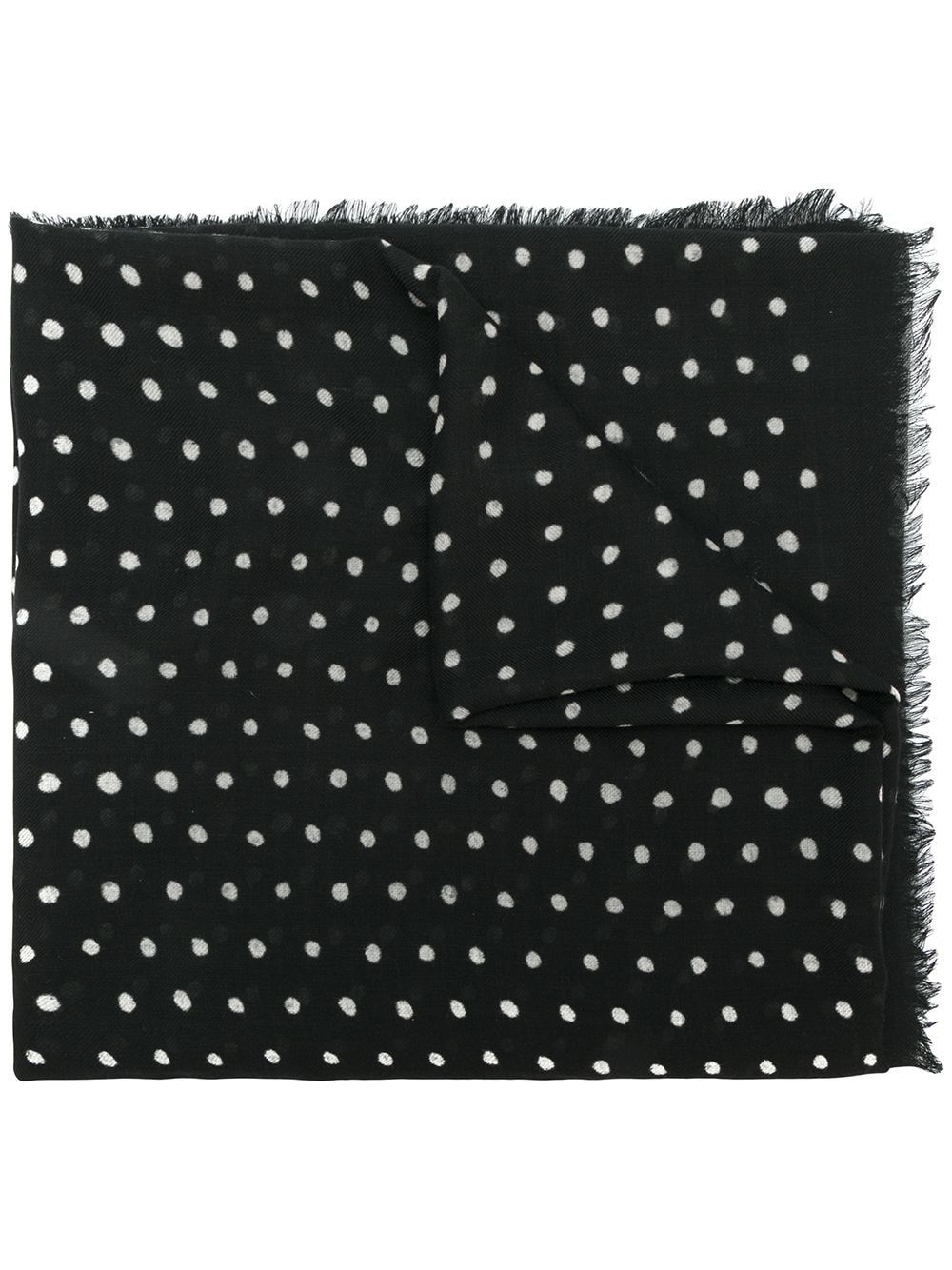 Saint Laurent polka dot scarf - Black | FarFetch US