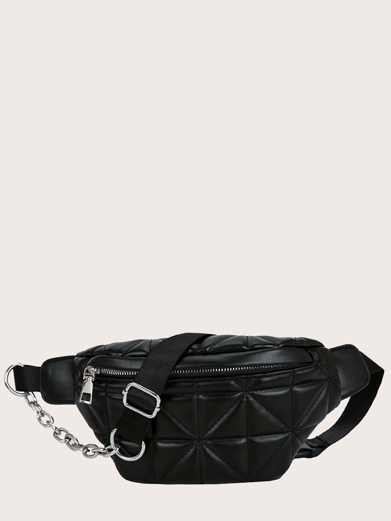 Chain Decor Quilted Fanny Pack | SHEIN