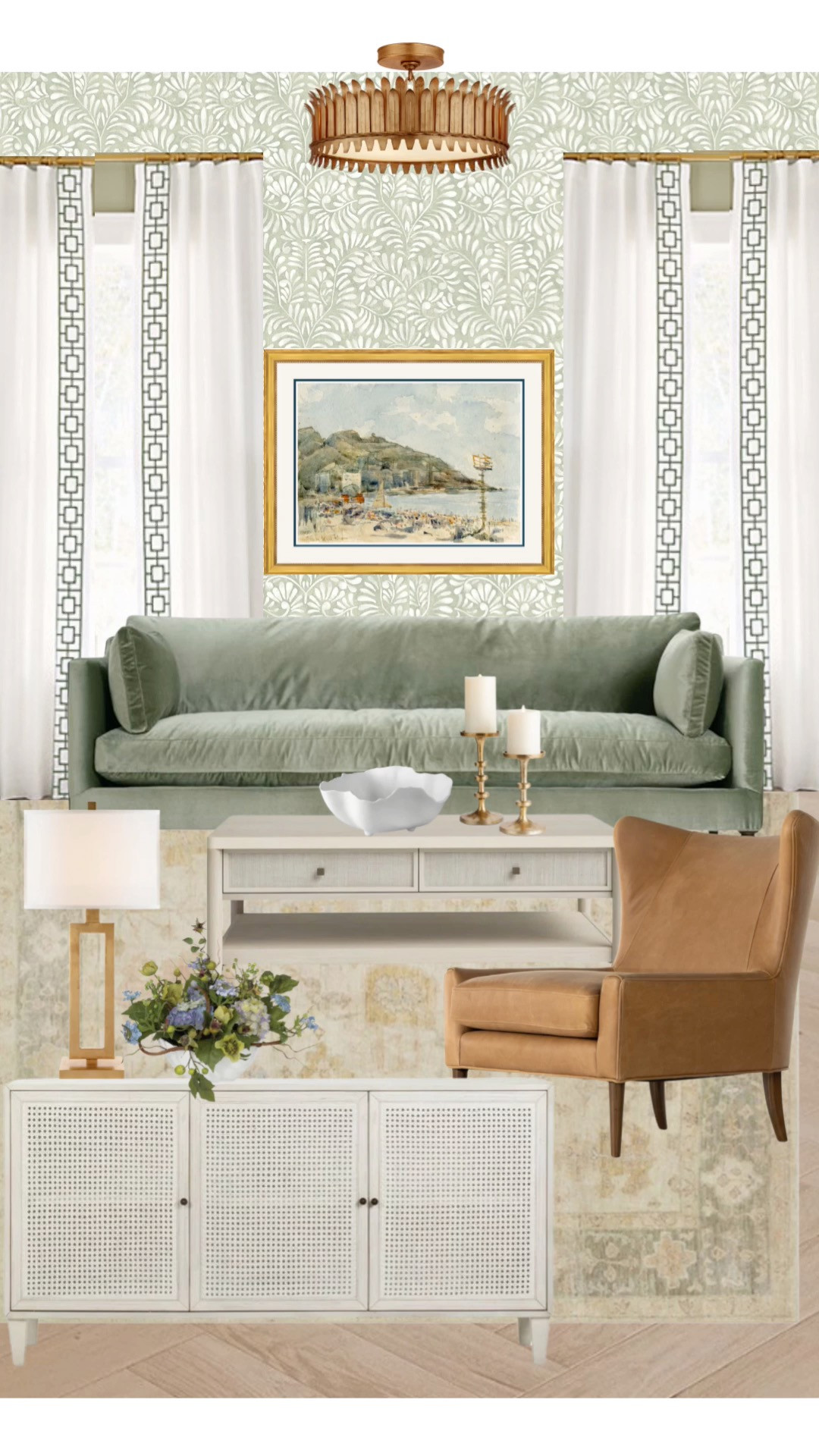 ✨Timeless Elements & Modern Touches✨

The velvet sofa steals the show with its classic silhouette, while the caramel leather wingback adds a fresh contrast. Woven details, tailored drapes, and that perfect gold lamp—traditional style with a modern outlook. ✨ 

 

#LTKMostLoved #LTKWatchNow #LTKHome