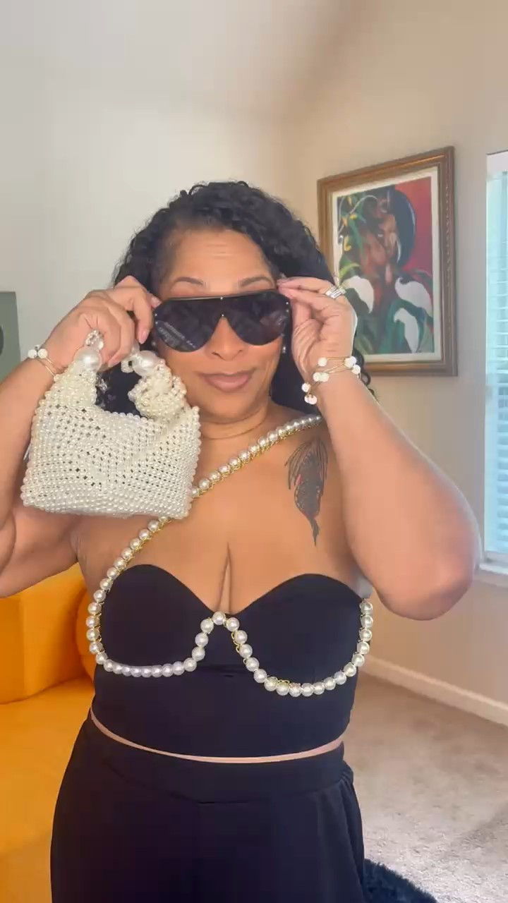 GRWM to go to a book launch! This 2 piece pearl trip pants set with pearl earrings, bracelets and embellished shoes are everything! Paired with my pearl clutch and ready to go! Click the link below if you like the look! 

#LTKOver40 #LTKgrwm #LTKMidsize
