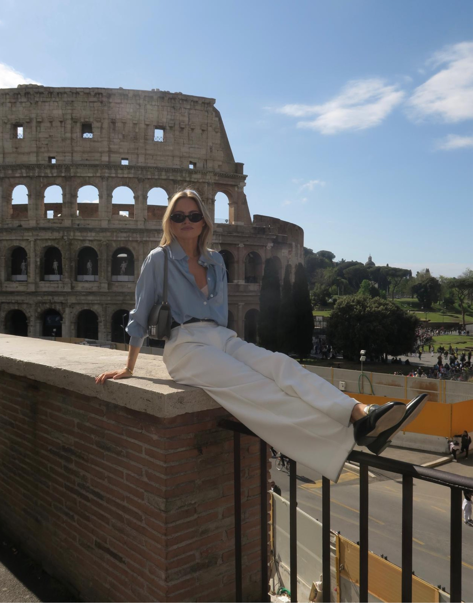 Blue oxford shirt, high waisted white tailored trousers, black loafers, oval sunglasses, city, travel, summer, spring

#LTKspring #LTKFashionMonth #LTKuk