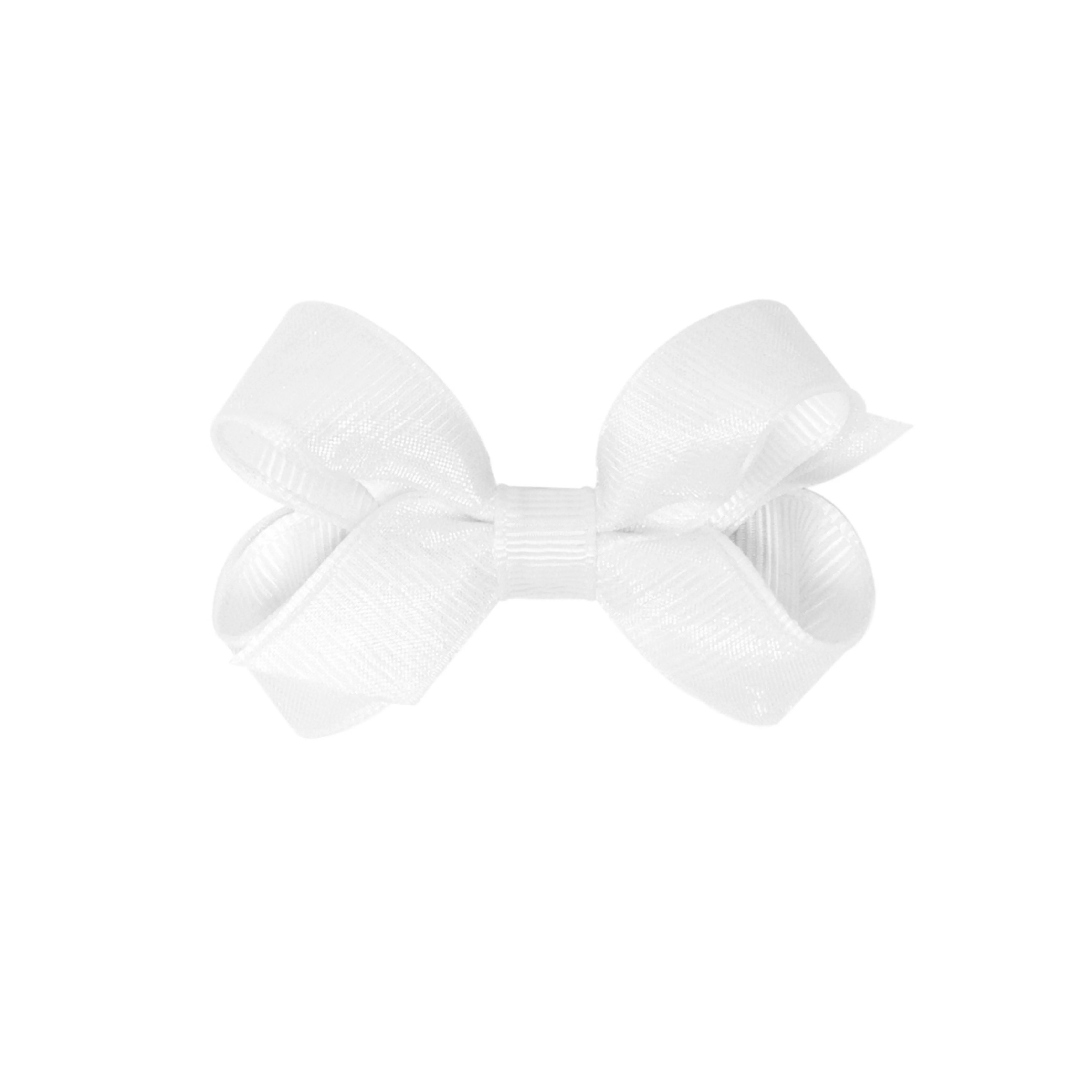 Girls Grosgrain Hair Bow in White | Little English