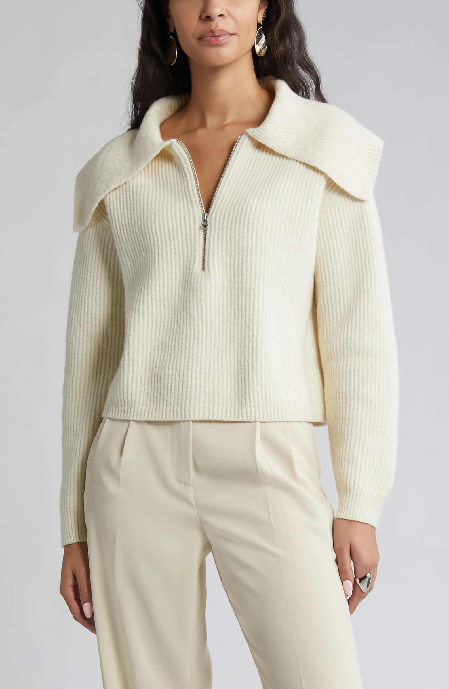 Rib Half Zip Sweater | Nordstrom