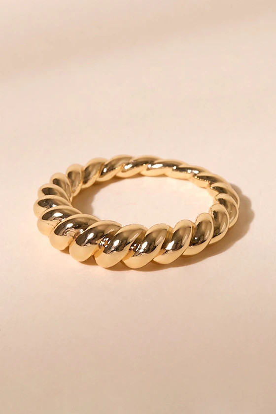 Twist It Up 14KT Gold Ring | Lulus (US)