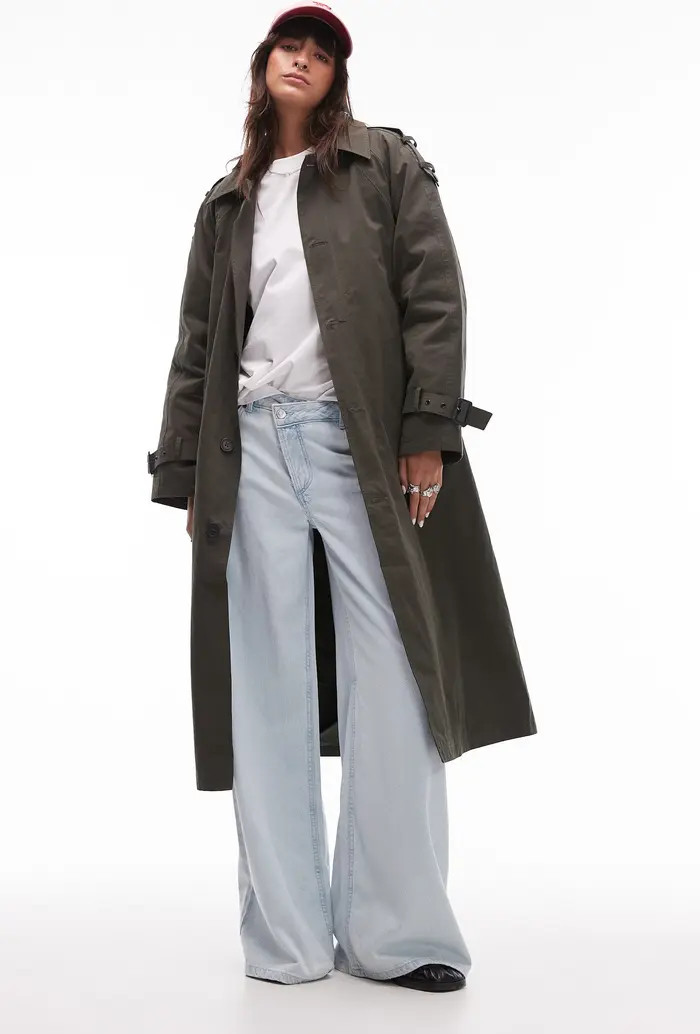 Topshop Cotton Trench Coat with Removable Quilted Lining | Nordstrom | Nordstrom