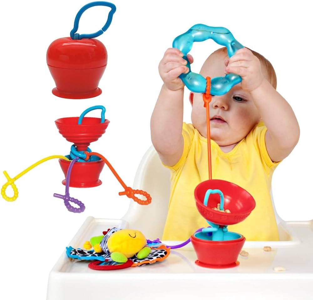 Grapple, Suction Cup Toys Holder for High Chair , Stroller and Teething Toys for Babies 6-12 Mont... | Amazon (US)