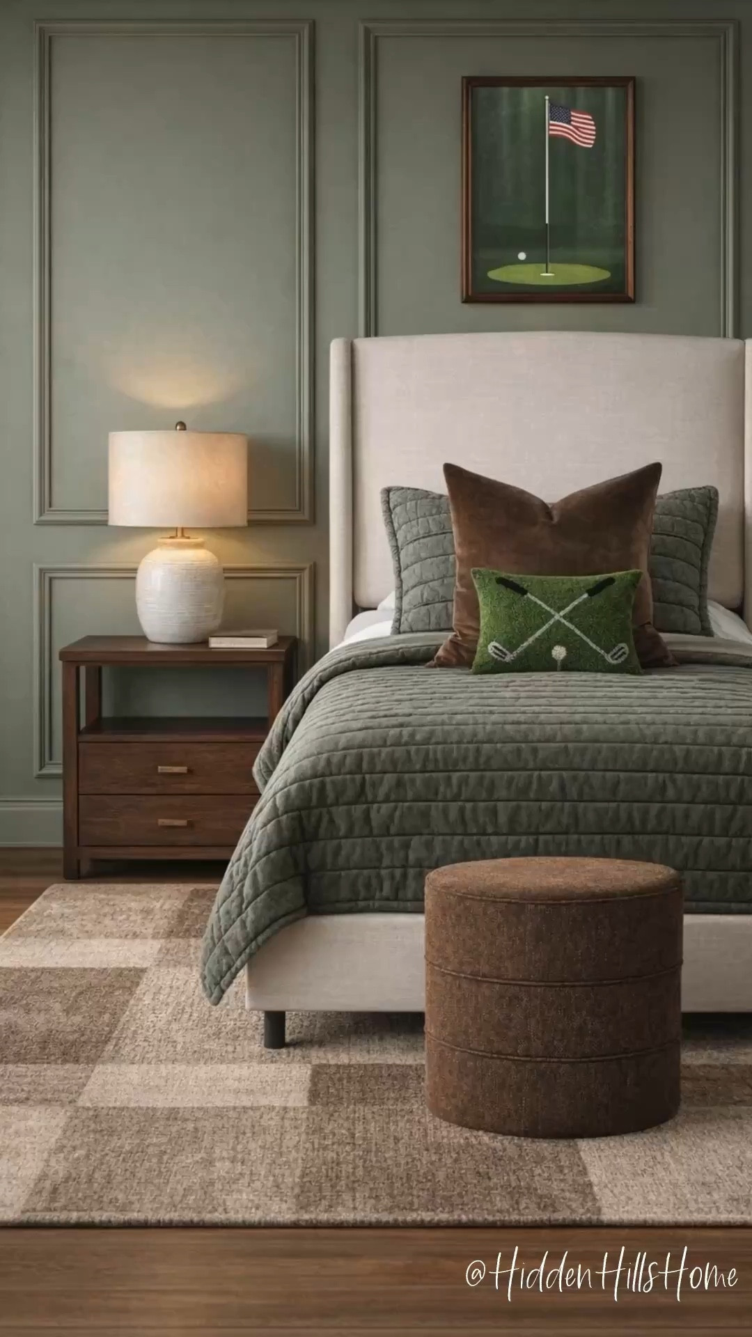 Golf themed boys bedroom decor ideas, kids room mood board, green and brown boys bedroom, home decor inspiration, twin bed, boys bedroom design #Masters

#LTKSaleAlert #LTKSeasonal #LTKHome