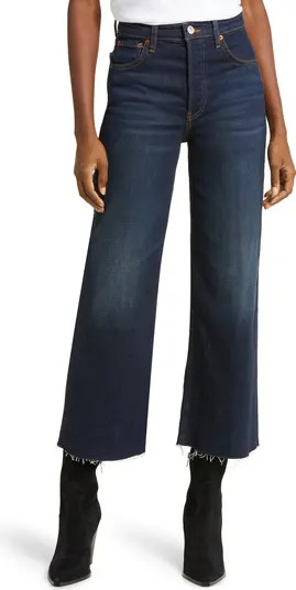 High Waist Crop Wide Leg Jeans | Nordstrom