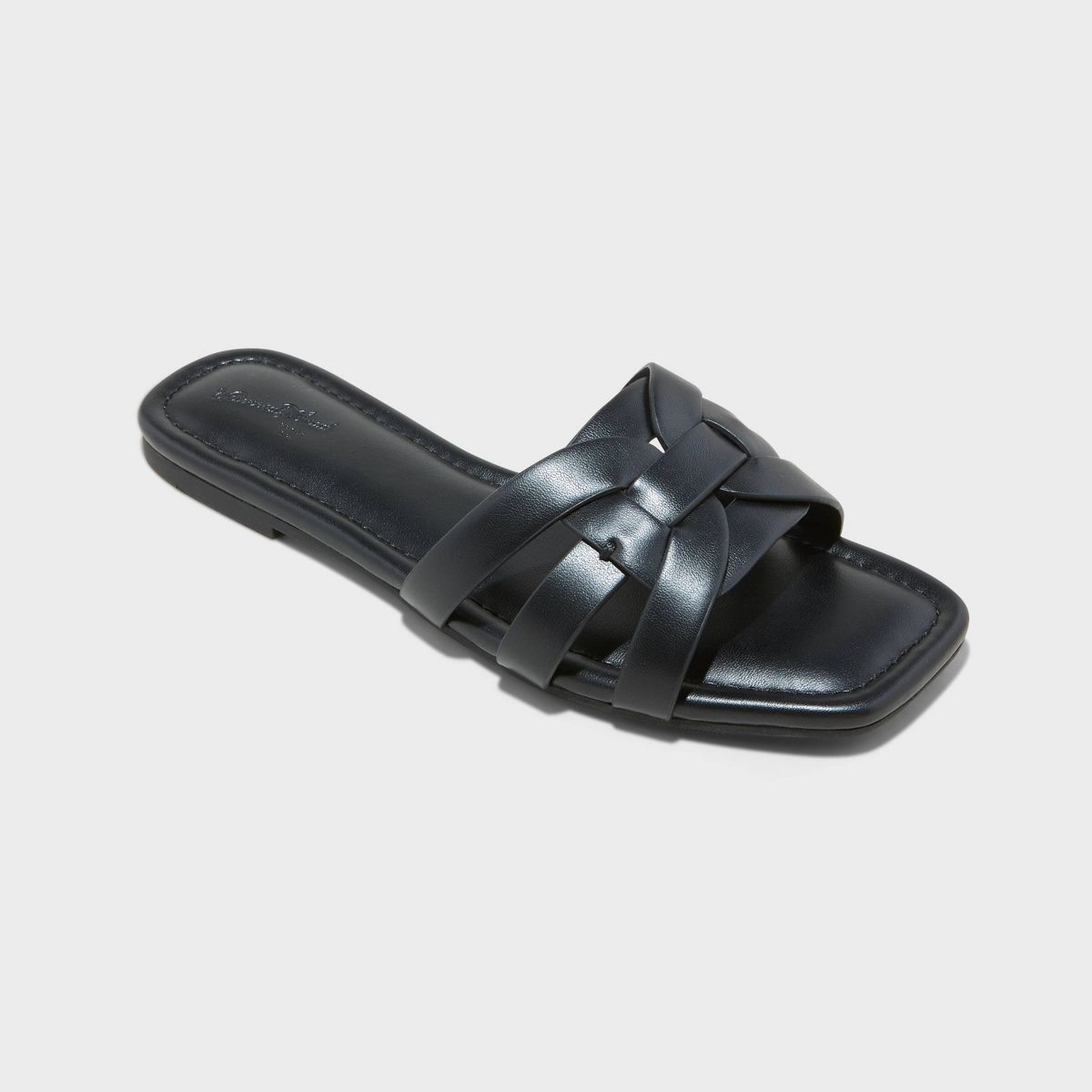 Women's Edna Slide Sandals with Memory Foam Insole - Universal Thread™ Black 8 | Target