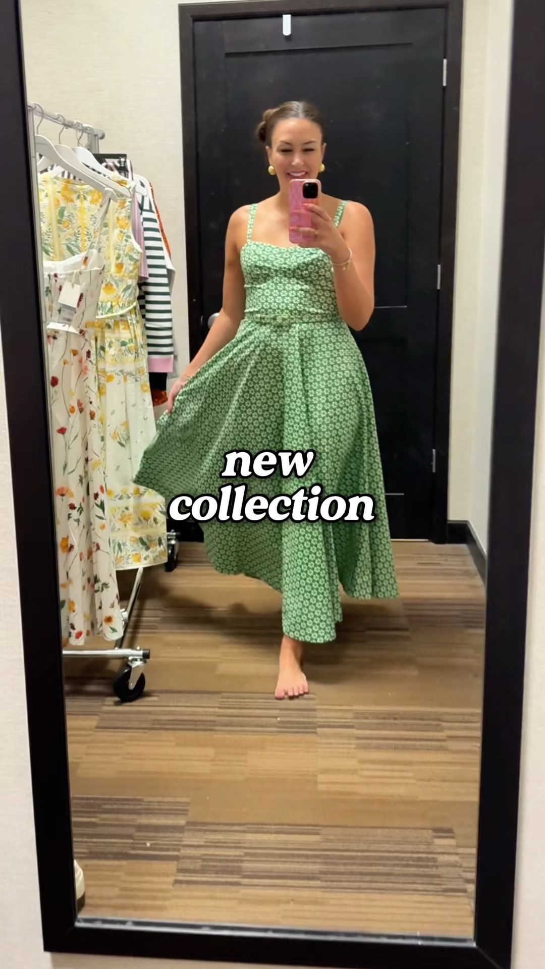 New collection alert 😍 Love how flowy this dress is and it’s the perfect length! Wearing size 6 but sized down to 4 for a perfect fit (TTS). Looks so cute with these earrings I own - they’re now on sale!

#LTKSeasonal #LTKWedding #LTKSaleAlert