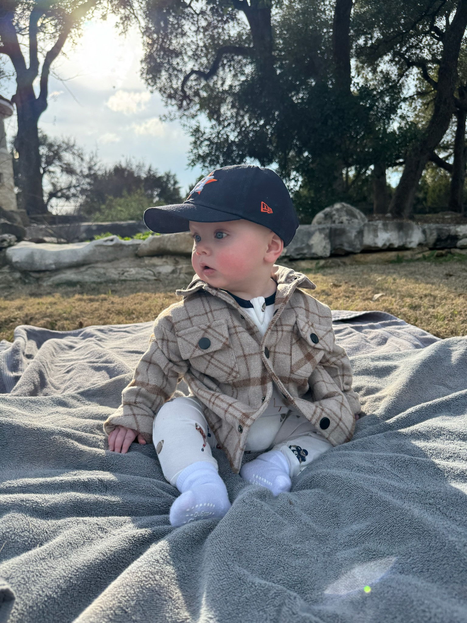 Momma Bear Boutique jacket 
Kyte baby onsie 
Fanatics hat
Carters socks 

 #LTKFindsUnder50 #LTKFindsUnder100 #LTKBaby