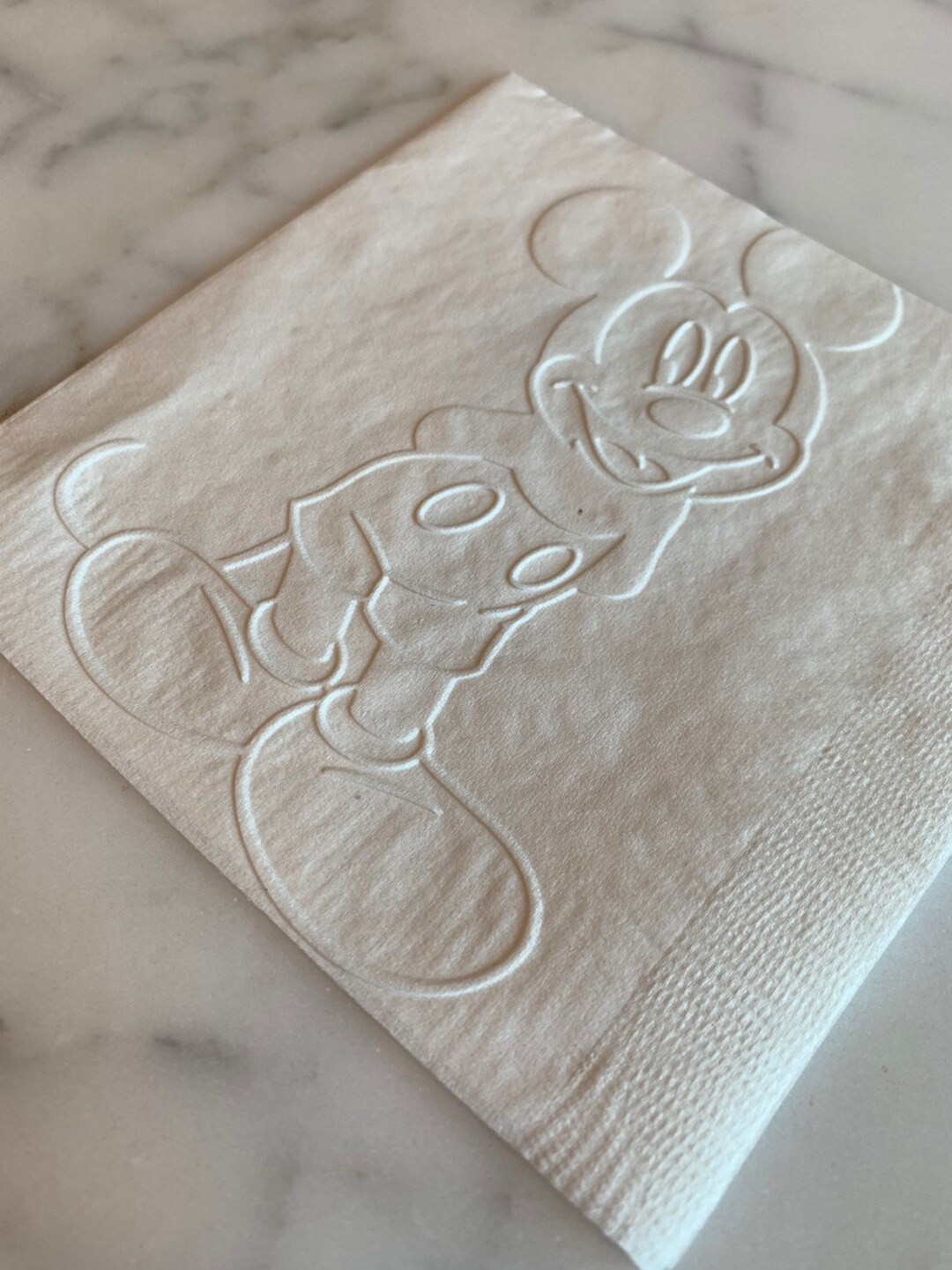 Mickey Mouse Hand Embossed Cocktail/Dessert/Beverage Napkin | Etsy (US)