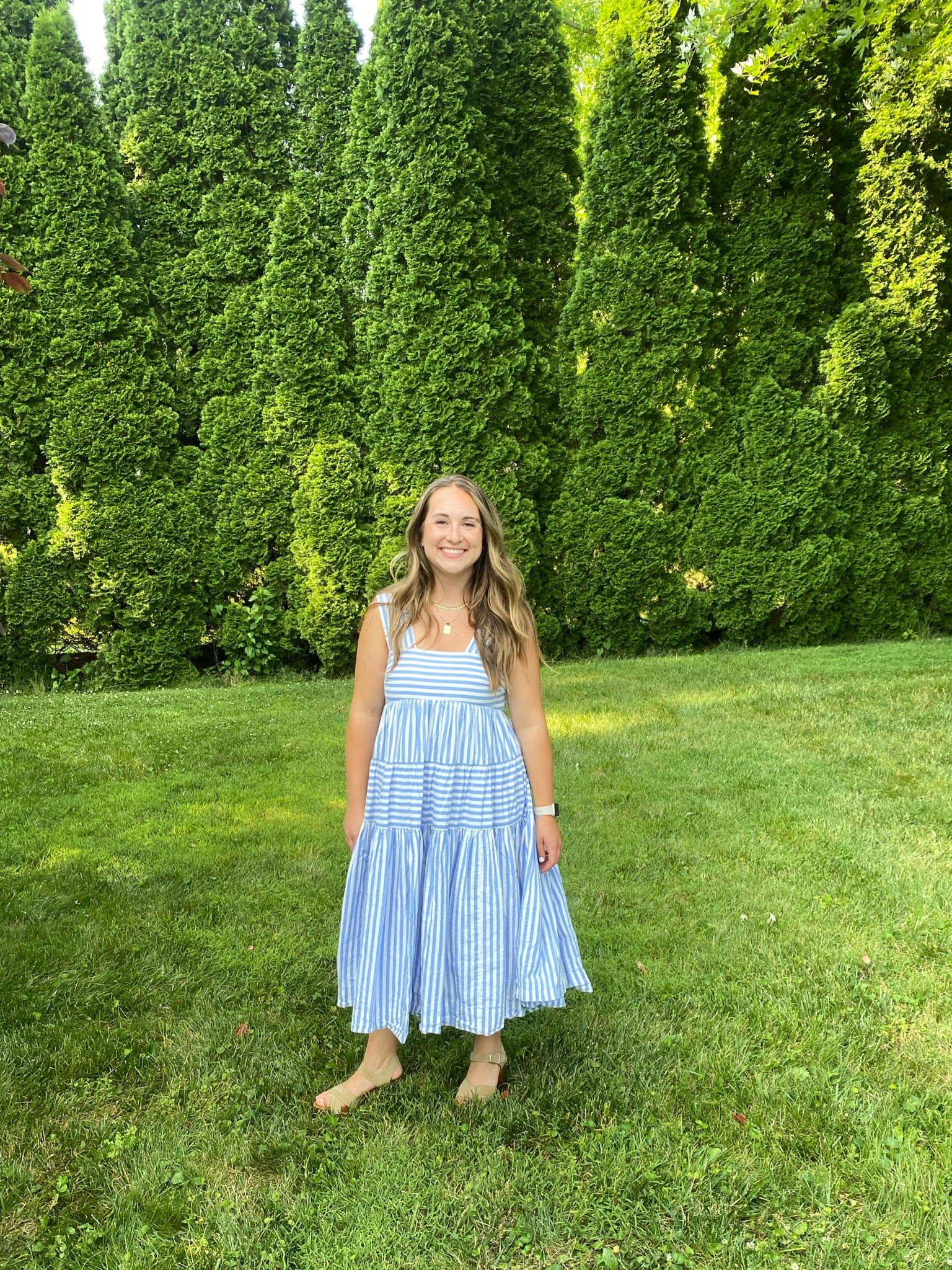 I love this dress! I’m wearing a small petite. I didn’t have to wear a bra with it which is a rare thing being a nursing mom  

#LTKxAnthro #LTKfit #LTKSeasonal