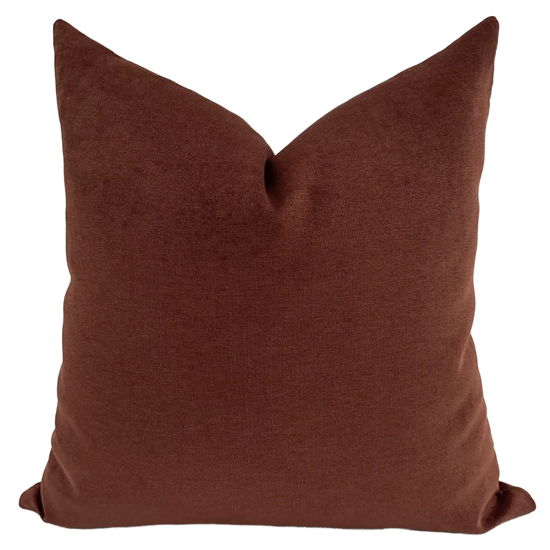 Autumn Red Velveteen Pillow Cover | Hackner Home (US)