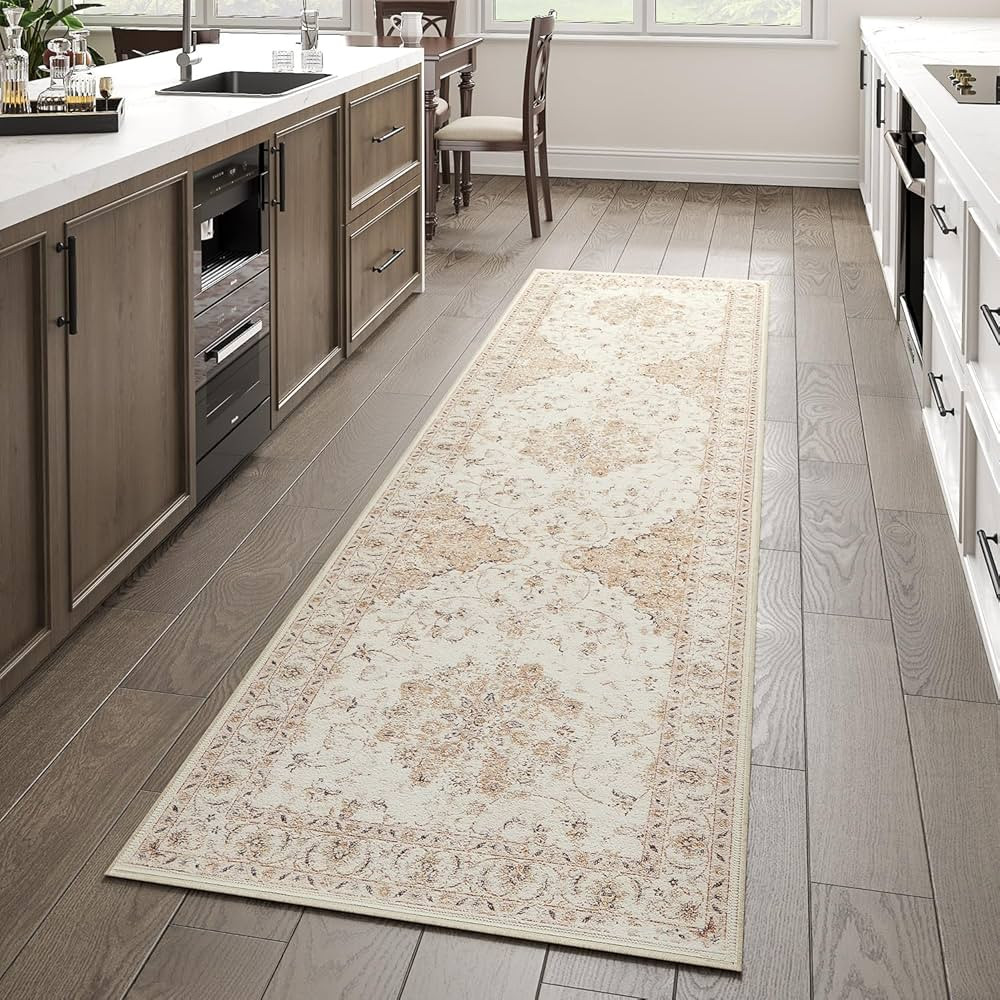 jinchan Kitchen Runner Rug 2x5 Vintage Hallway Low Pile Rug Washable Rug Floral Runner Non Slip w... | Amazon (US)