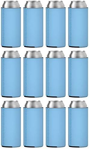 Amazon.com: TahoeBay Slim Can Coolers (12-Pack) Blank Neoprene Beer Sleeves (Placid Blue): Home &... | Amazon (US)