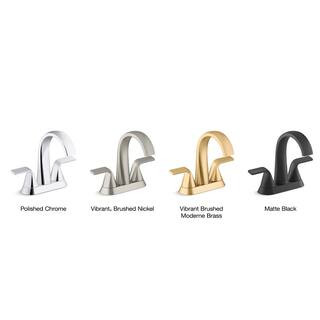 KOHLER Cursiva 4 in. Centerset 2-Handle Bathroom Faucet in Vibrant Brushed Nickel-K-R30578-4D-BN ... | The Home Depot