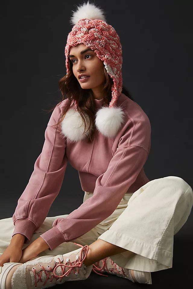 Pom Pom Earflap Beanie | Anthropologie (US)