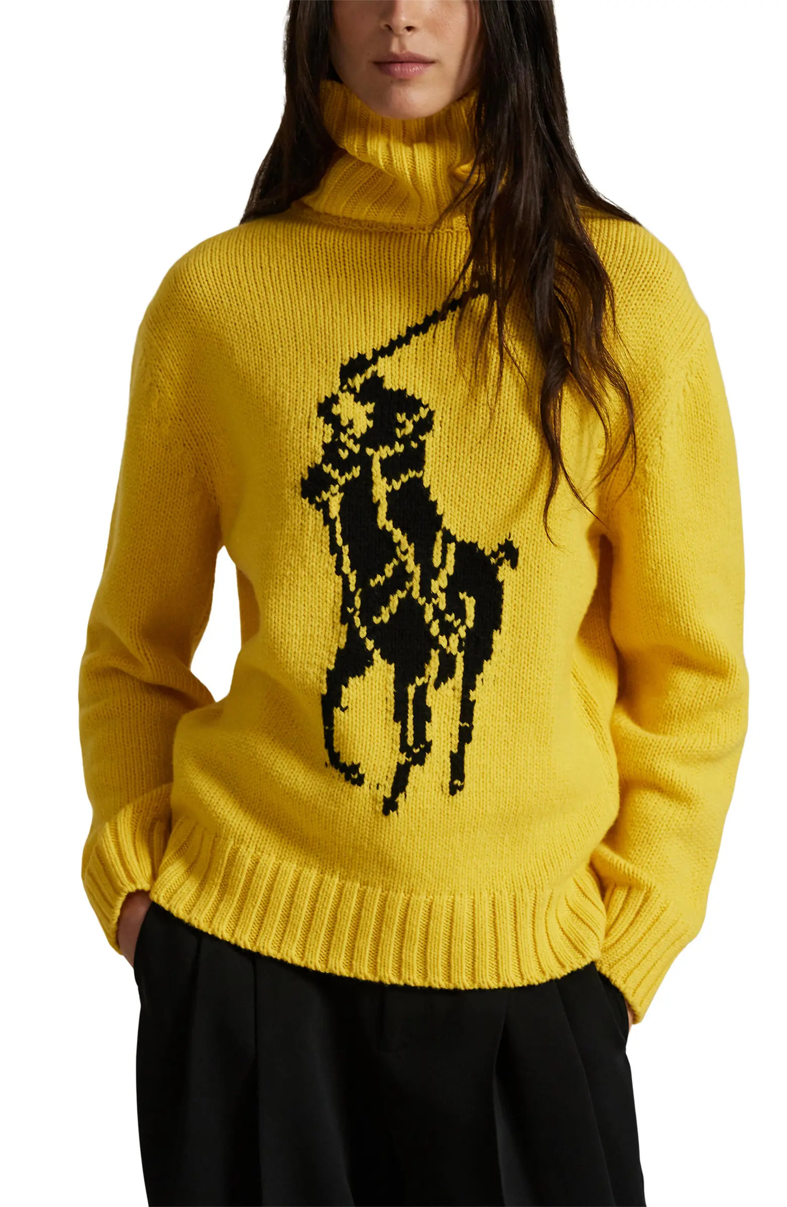 Big Pony Turtleneck Wool Sweater | Nordstrom