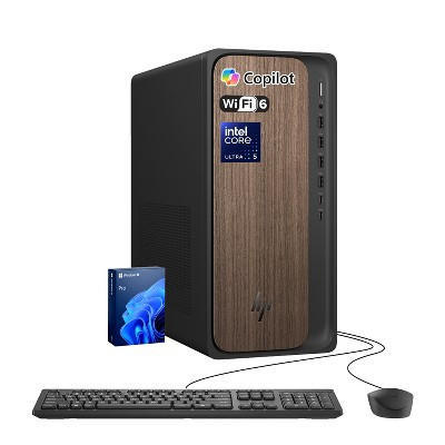 HP OmniDesk M03 AI Tower Desktop, Intel Core Ultra 5 225, Intel Graphics, 16GB DDR5, 1TB SSD, Wi-Fi 6, Win11 Pro, Black | Target