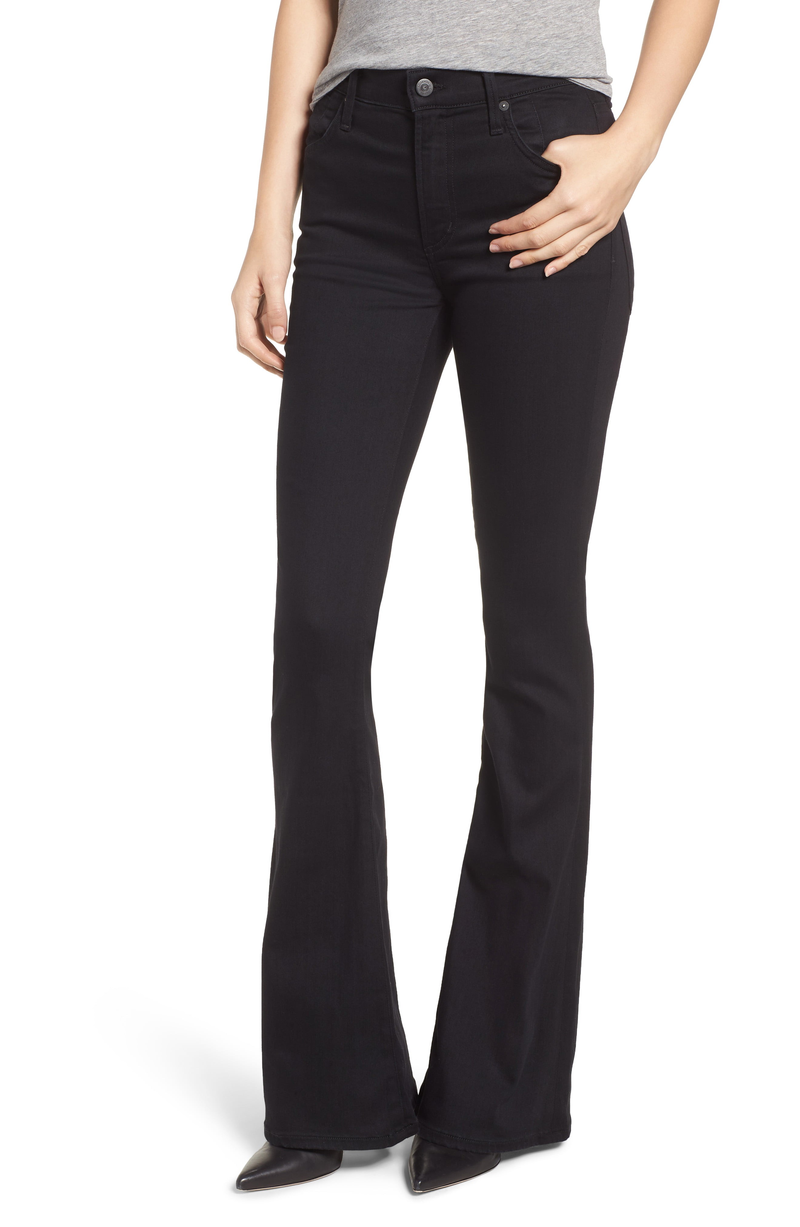 Citizens of Humanity Fleetwood High Waist Flare Jeans (Ozone Black) | Nordstrom