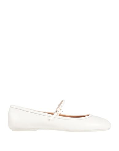 Gianvito Rossi Woman Ballet flats White Size 9 Leather | YOOX (US)