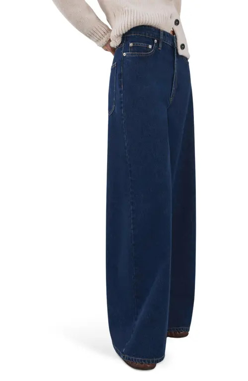 MANGO Wide Leg Jeans in Blue at Nordstrom, Size 2 | Nordstrom